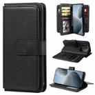 For Xiaomi Poco F6 Pro Multi-Function Wallet 10 Card Slots Leather Phone Case(Black) - 1