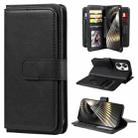 For Xiaomi Poco F6 Multi-Function Wallet 10 Card Slots Leather Phone Case(Black) - 1