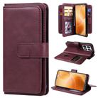 For Xiaomi 14T Pro Multi-Function Wallet 10 Card Slots Leather Phone Case(Claret) - 1