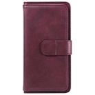 For Redmi 13 4G Global Multi-Function Wallet 10 Card Slots Leather Phone Case(Claret) - 3