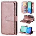 For Redmi 13 4G Global Multi-Function Wallet 10 Card Slots Leather Phone Case(Rose Gold) - 1