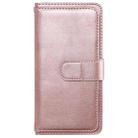 For Redmi 13 4G Global Multi-Function Wallet 10 Card Slots Leather Phone Case(Rose Gold) - 3