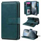 For Redmi K70 Multi-Function Wallet 10 Card Slots Leather Phone Case(Dark Green) - 1