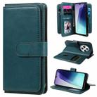 For Redmi 14C 4G Global Multi-Function Wallet 10 Card Slots Leather Phone Case(Dark Green) - 1