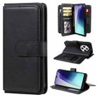 For Redmi 14C 4G Global Multi-Function Wallet 10 Card Slots Leather Phone Case(Black) - 1