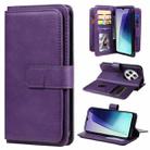 For Redmi 14C 4G Global Multi-Function Wallet 10 Card Slots Leather Phone Case(Violet) - 1