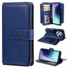 For Redmi 14C 4G Global Multi-Function Wallet 10 Card Slots Leather Phone Case(Dark Blue) - 1