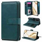 For Honor 200 Pro Multi-Function Wallet 10 Card Slots Leather Phone Case(Dark Green) - 1