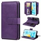 For Honor 200 Lite Global Multi-Function Wallet 10 Card Slots Leather Phone Case(Violet) - 1