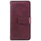 For Honor X6b Multi-Function Wallet 10 Card Slots Leather Phone Case(Claret) - 3