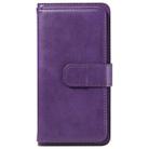 For Honor X6b Multi-Function Wallet 10 Card Slots Leather Phone Case(Violet) - 3