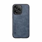 For Redmi 13 4G Skin Feel Magnetic Leather Back Phone Case(Blue) - 2