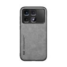 For Redmi K70 Ultra Skin Feel Magnetic Leather Back Phone Case(Light Grey) - 2