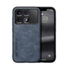 For Redmi K70 Ultra Skin Feel Magnetic Leather Back Phone Case(Blue) - 1