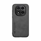 For Redmi Note 14 Pro+ 5G Skin Feel Magnetic Leather Back Phone Case(Dark Grey) - 2