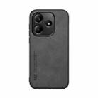 For Redmi Note 14 5G Skin Feel Magnetic Leather Back Phone Case(Dark Grey) - 2