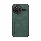 For Redmi K80 Skin Feel Magnetic Leather Back Phone Case(Green) - 2