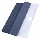 For OnePlus Pad 2 Tri-fold Clear TPU Smart Leather Tablet Case with Pen Slot(Dark Blue) - 2