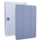 For OnePlus Pad 2 Tri-fold Clear TPU Smart Leather Tablet Case with Pen Slot(Lavender Purple) - 1