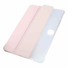 For OnePlus Pad 2 Tri-fold Clear TPU Smart Leather Tablet Case with Pen Slot(Sand Pink) - 2