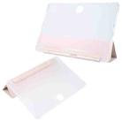 For OnePlus Pad 2 Tri-fold Clear TPU Smart Leather Tablet Case with Pen Slot(Sand Pink) - 3