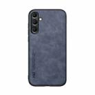 For Samsung Galaxy M55 Skin Feel Magnetic Leather Back Phone Case(Blue) - 2