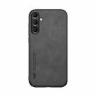 For Samsung Galaxy M15 Skin Feel Magnetic Leather Back Phone Case(Dark Grey) - 2