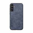 For Samsung Galaxy M15 Skin Feel Magnetic Leather Back Phone Case(Blue) - 2