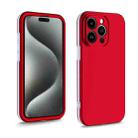 For iPhone 15 Pro Max Two Color Full Protective 3-in-1 Phone Case(Red) - 1