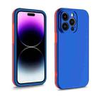 For iPhone 14 Pro Max Two Color Full Protective 3-in-1 Phone Case(Blue) - 1