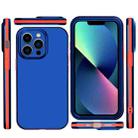 For iPhone 13 Pro Max Two Color Full Protective 3-in-1 Phone Case(Blue) - 2