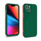 For iPhone 13 Two Color Full Protective 3-in-1 Phone Case(Dark Green) - 1