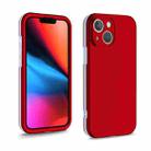 For iPhone 13 mini Two Color Full Protective 3-in-1 Phone Case(Red) - 1