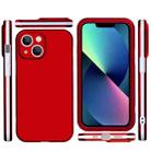 For iPhone 13 mini Two Color Full Protective 3-in-1 Phone Case(Red) - 2