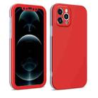 For iPhone 12 Pro Max Two Color Full Protective 3-in-1 Phone Case(Red) - 1