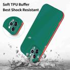 For iPhone 12 Pro Two Color Full Protective 3-in-1 Phone Case(Dark Green) - 3