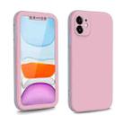 For iPhone 11 Two Color Full Protective 3-in-1 Phone Case(Pink) - 1