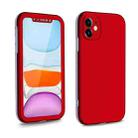 For iPhone 11 Two Color Full Protective 3-in-1 Phone Case(Red) - 1