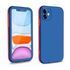 For iPhone 11 Two Color Full Protective 3-in-1 Phone Case(Blue) - 1