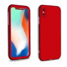 For iPhone XS / X Two Color Full Protective 3-in-1 Phone Case(Red) - 1