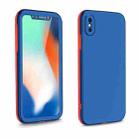 For iPhone XS Max Two Color Full Protective 3-in-1 Phone Case(Blue) - 1