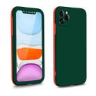 For iPhone 11 Pro Max Two Color Full Protective 3-in-1 Phone Case(Dark Green) - 1