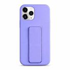 For iPhone 11 Pro Max Liquid Silicone Holder Phone Case(Light Purple) - 1