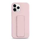 For iPhone 11 Pro Max Liquid Silicone Holder Phone Case(Sand Pink) - 1