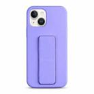 For iPhone 13 Liquid Silicone Holder Phone Case(Light Purple) - 1