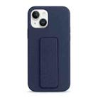 For iPhone 13 Liquid Silicone Holder Phone Case(Midnight Blue) - 1