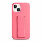 For iPhone 13 Liquid Silicone Holder Phone Case(Rose Pink) - 1