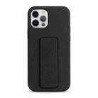 For iPhone 13 Pro Liquid Silicone Holder Phone Case(Black) - 1