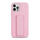 For iPhone 13 Pro Liquid Silicone Holder Phone Case(Pink) - 1