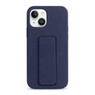 For iPhone 14 Liquid Silicone Holder Phone Case(Midnight Blue) - 1